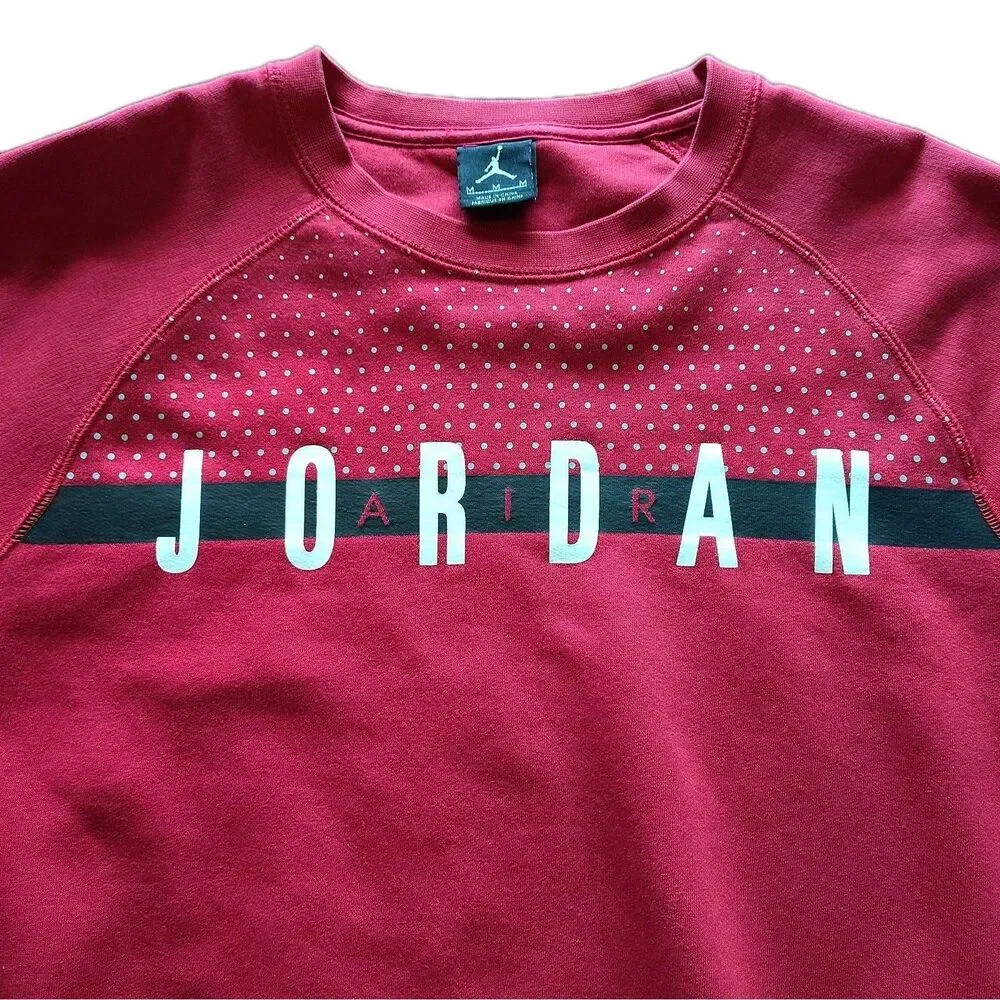 Jordan Jumpman Graphic Crew Medium Sweatshirt Red Black Retro